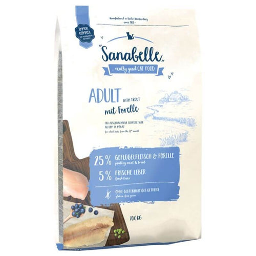 Hrana uscata pentru pisici Sanabelle Adult cu pastrav 10 kg - Animax