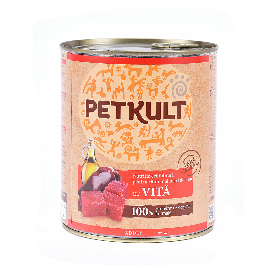 Hrana umeda pentru caini Petkult Adult cu vita 800g - Animax
