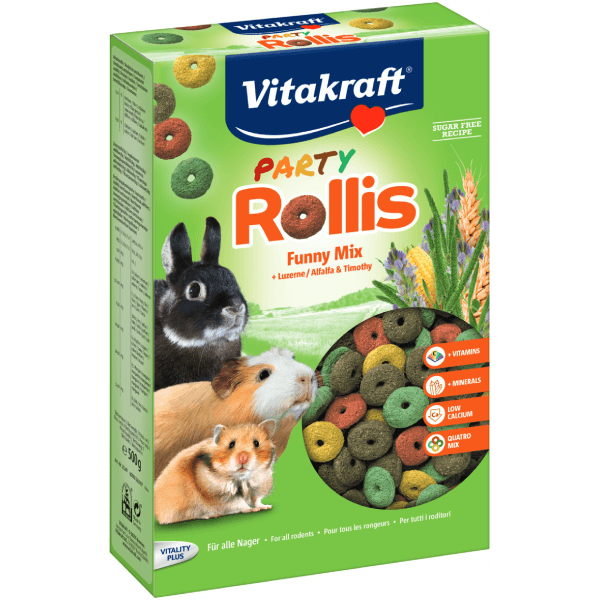 Recompense pentru rozatoare Vitakraft Rollis Party Snack 500g - Animax