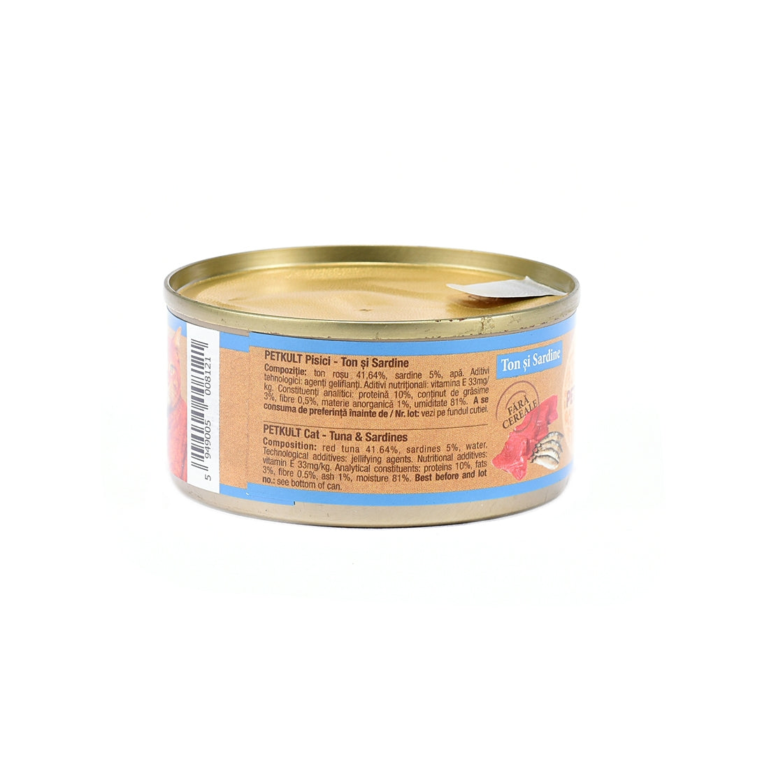 Hrana umeda pentru pisici Petkult Cat Ton cu Sardine 80g - Animax