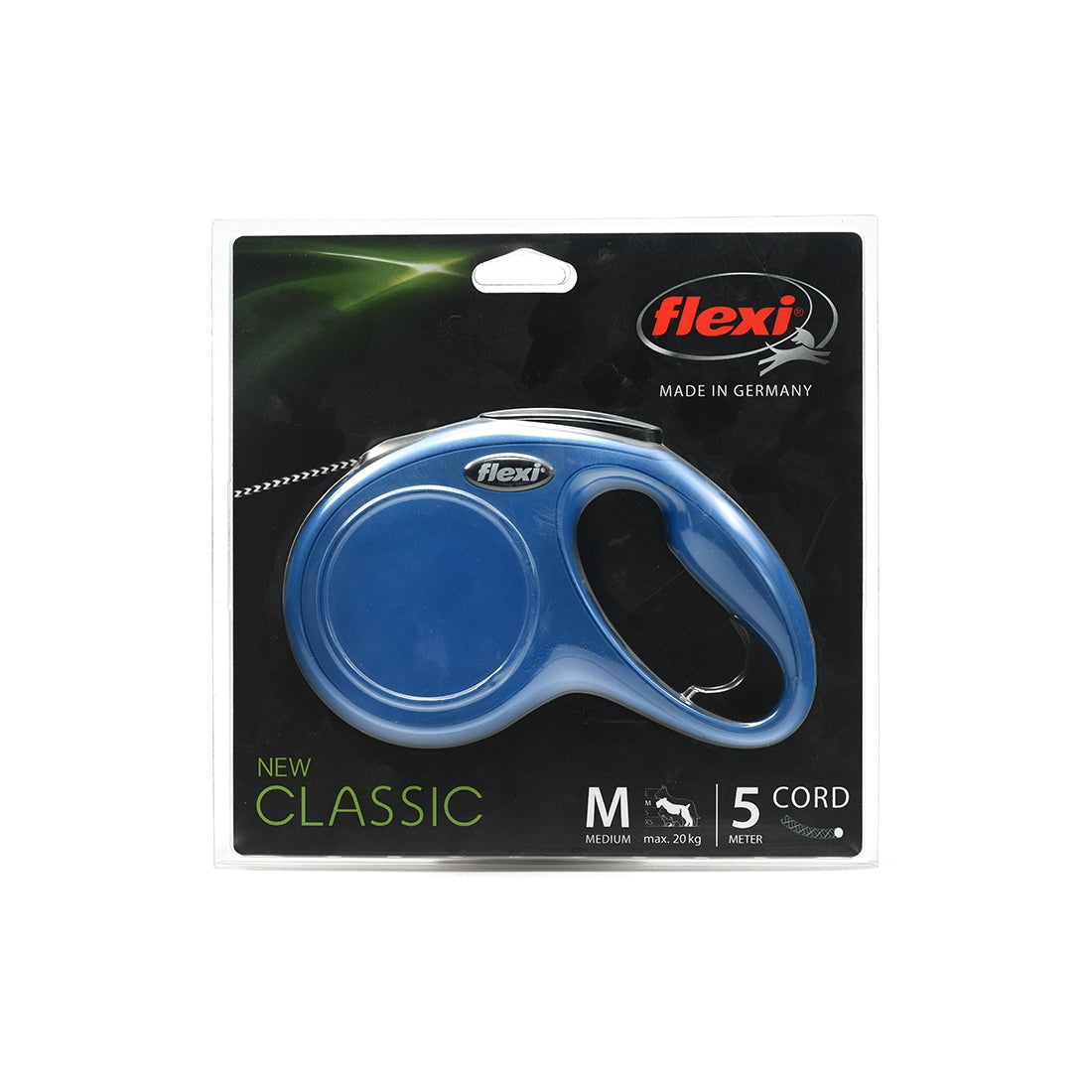 Lesa retractabila Flexi New Classic Snur M 5M Albastru - Animax