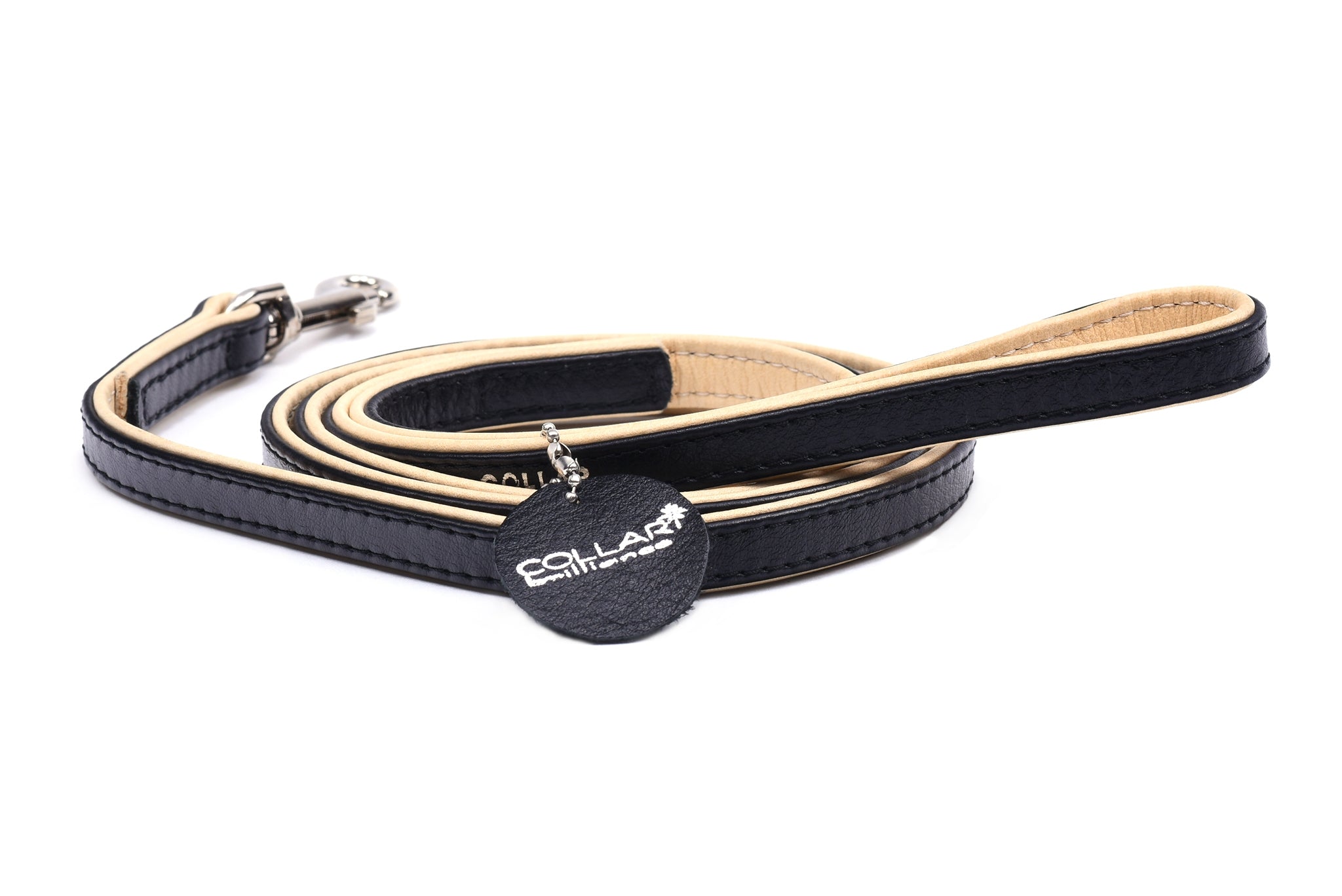 Lesa neagra din piele pentru caini Collar Brilliance 13 mm X 122 cm - Animax