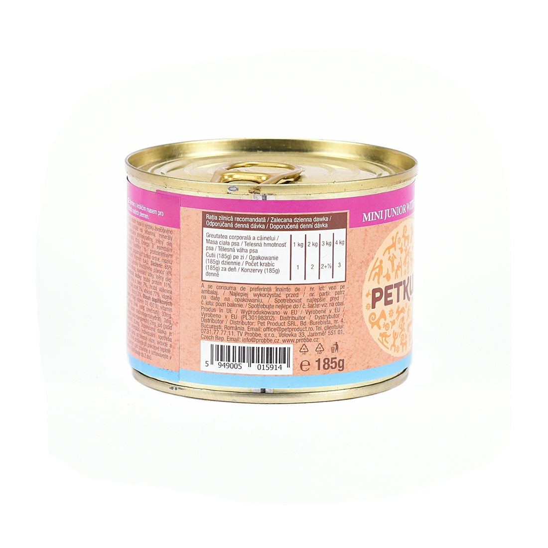 Hrana umeda pentru caini Petkult Mini Junior cu iepure 185 g - Animax