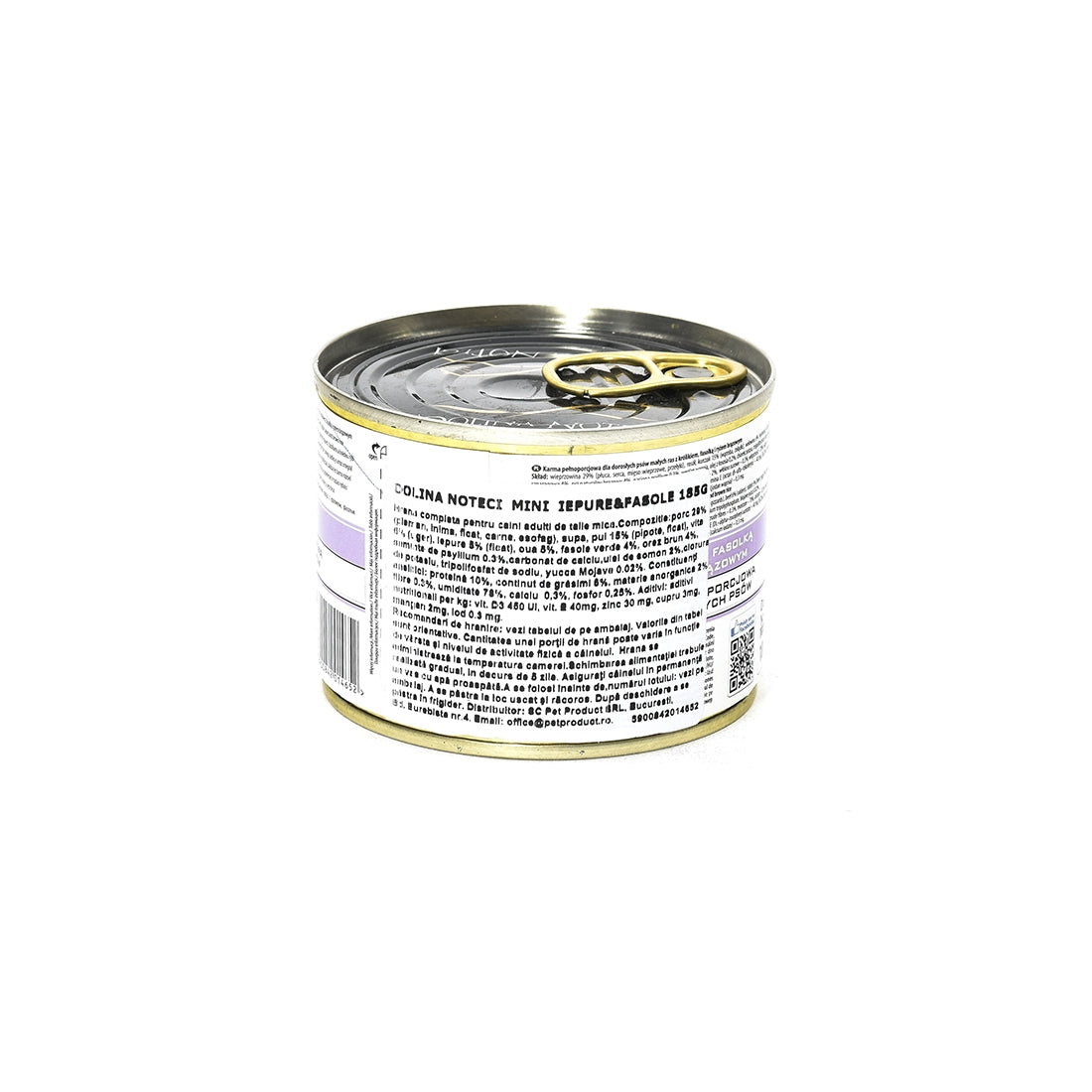 Hrana umeda pentru caini Dolina Noteci Mini cu iepure si fasole 185gr - Animax