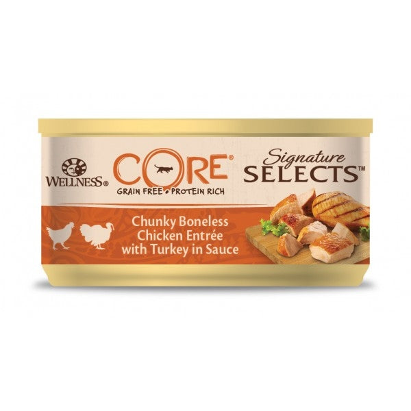 Hrana umeda pentru pisici Wellness Core Signature Select cu pui si curcan in sos 79g - Animax