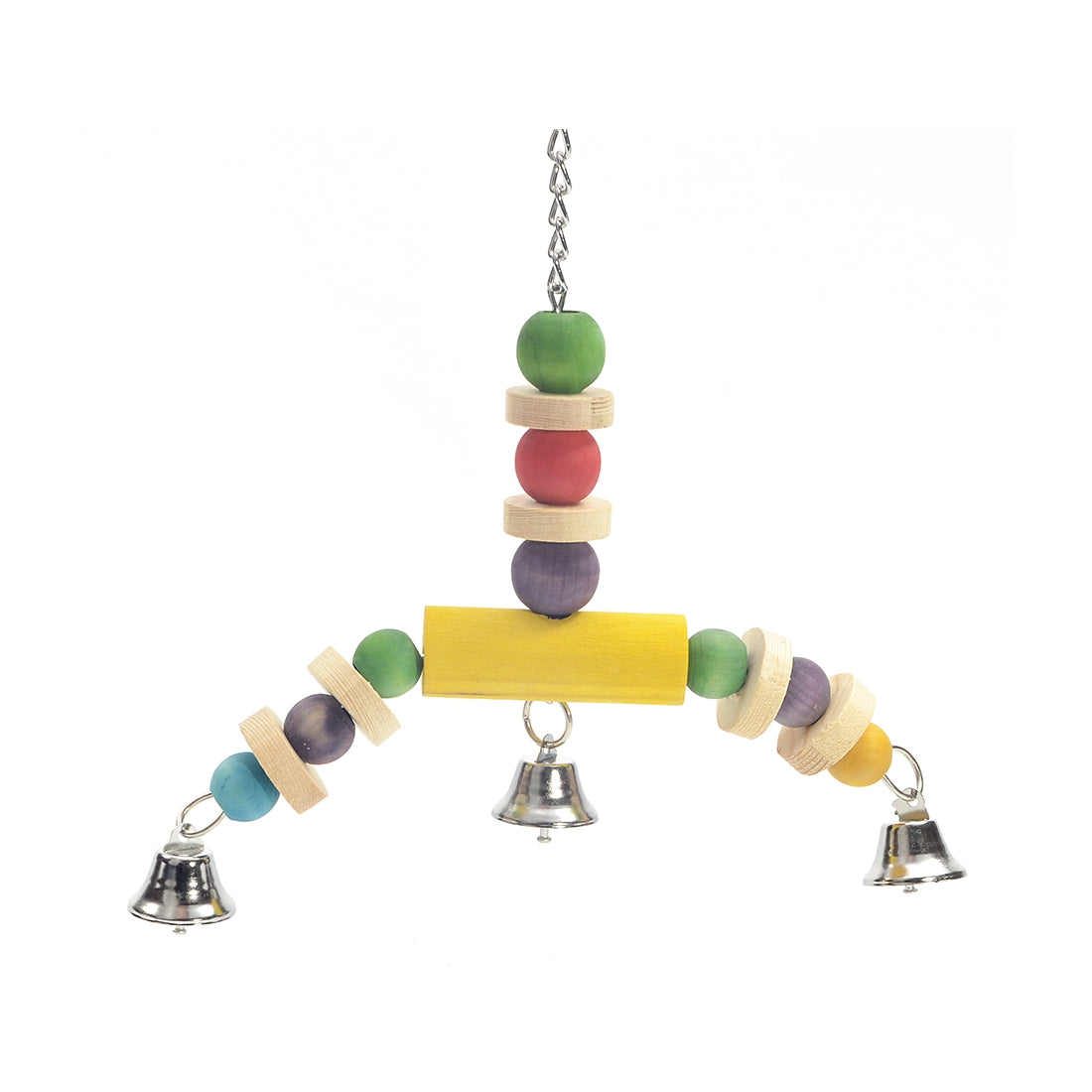 Jucarie colorata din lemn pentru pasari LBW-250 21.5x30 cm - Animax