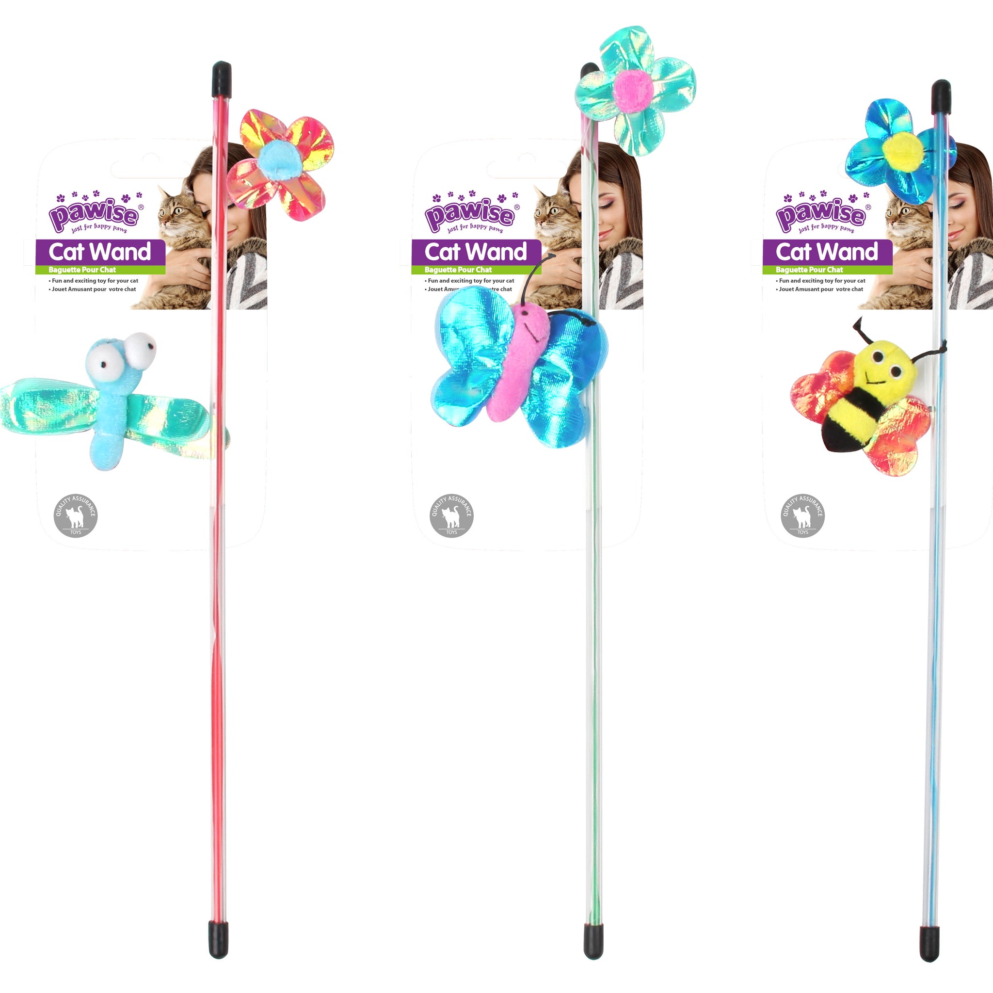 Jucarie pentru pisici undita cu insecta Pawise 45 cm - Animax