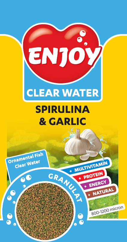Hrana pentru pesti Enjoy Spirulina si usturoi granule 250ml - Animax