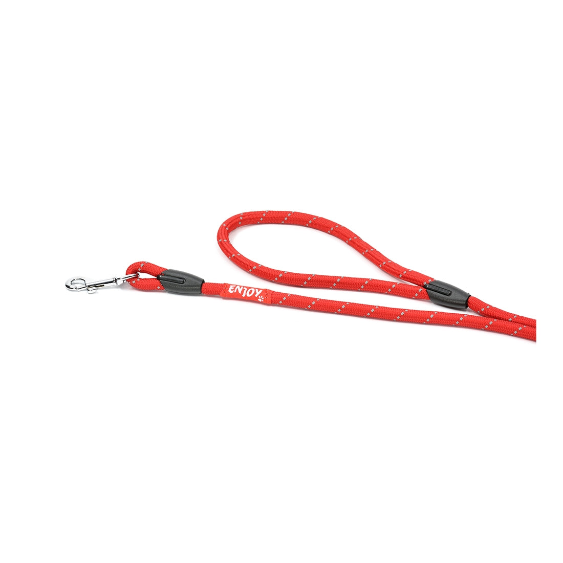 Lesa rosie sport reflectorizanta pentru caini Enjoy 0.8x400 cm - Animax