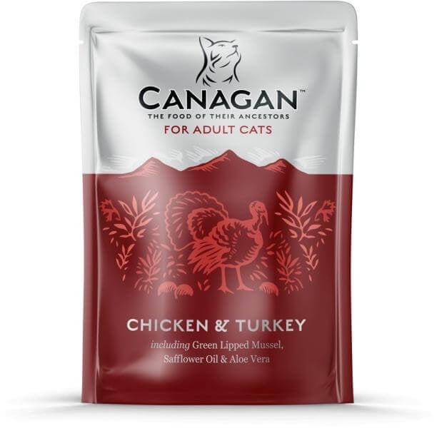 Hrana umeda pentru pisici Canagan Adult cu pui si curcan 85g - Animax