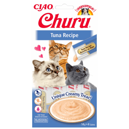 Recompense pentru pisici Churu Cat Piure din ton 4x14g - Animax