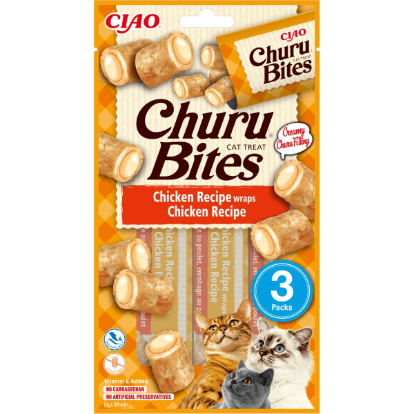 Recompense pentru pisici Churu Bites Cat Pui 3x10g - Animax