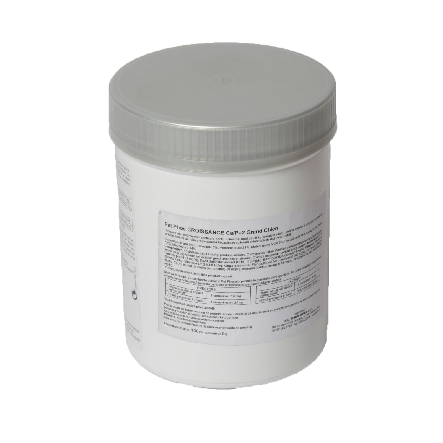 Vitamine pentru caini Pet Phos Croissance Grand Chien 100 tablete - Animax