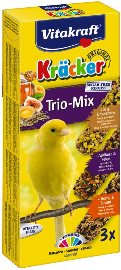 Batoane pentru Canari Vitakraft Trio Mix Ou Caise si Miere 80g - Animax