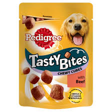 Recompense pentru caini Pedigree Tastybites cubulete gumate 130 g - Animax