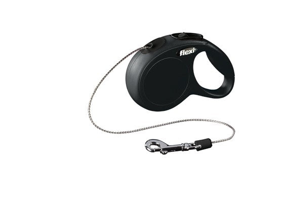 Lesa pentru caini Flexi New Classic Snur M 8M Negru - Animax