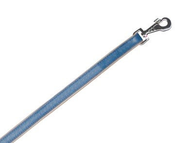 Lesa albastra din piele pentru caini Collar Brilliance 15 mm X 122 cm - Animax