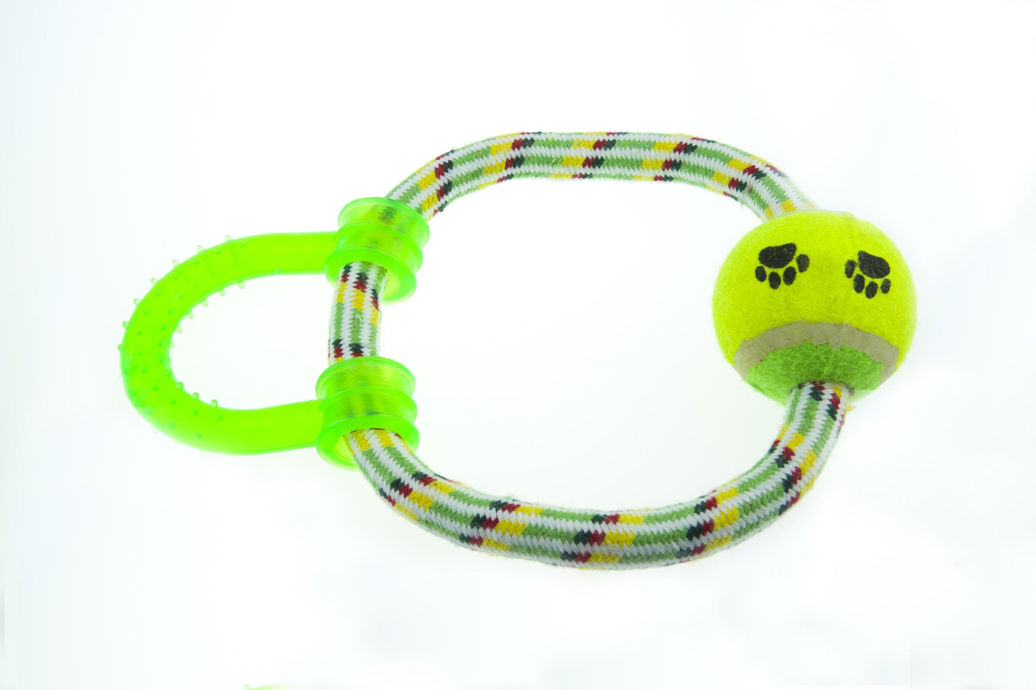 Jucarie pentru caini inel cu minge de tenis Enjoy 18 cm - Animax