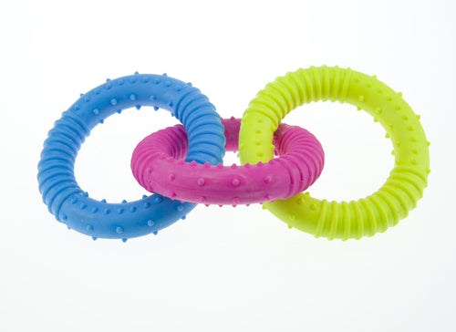 Jucarie pentru caini inele colorate Enjoy 16 cm - Animax