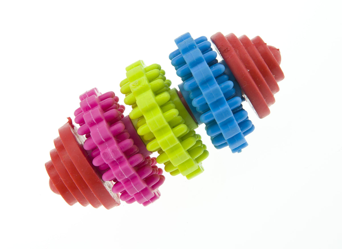 Jucarie pentru caini gantera cu inele Enjoy 7.5 cm - Animax