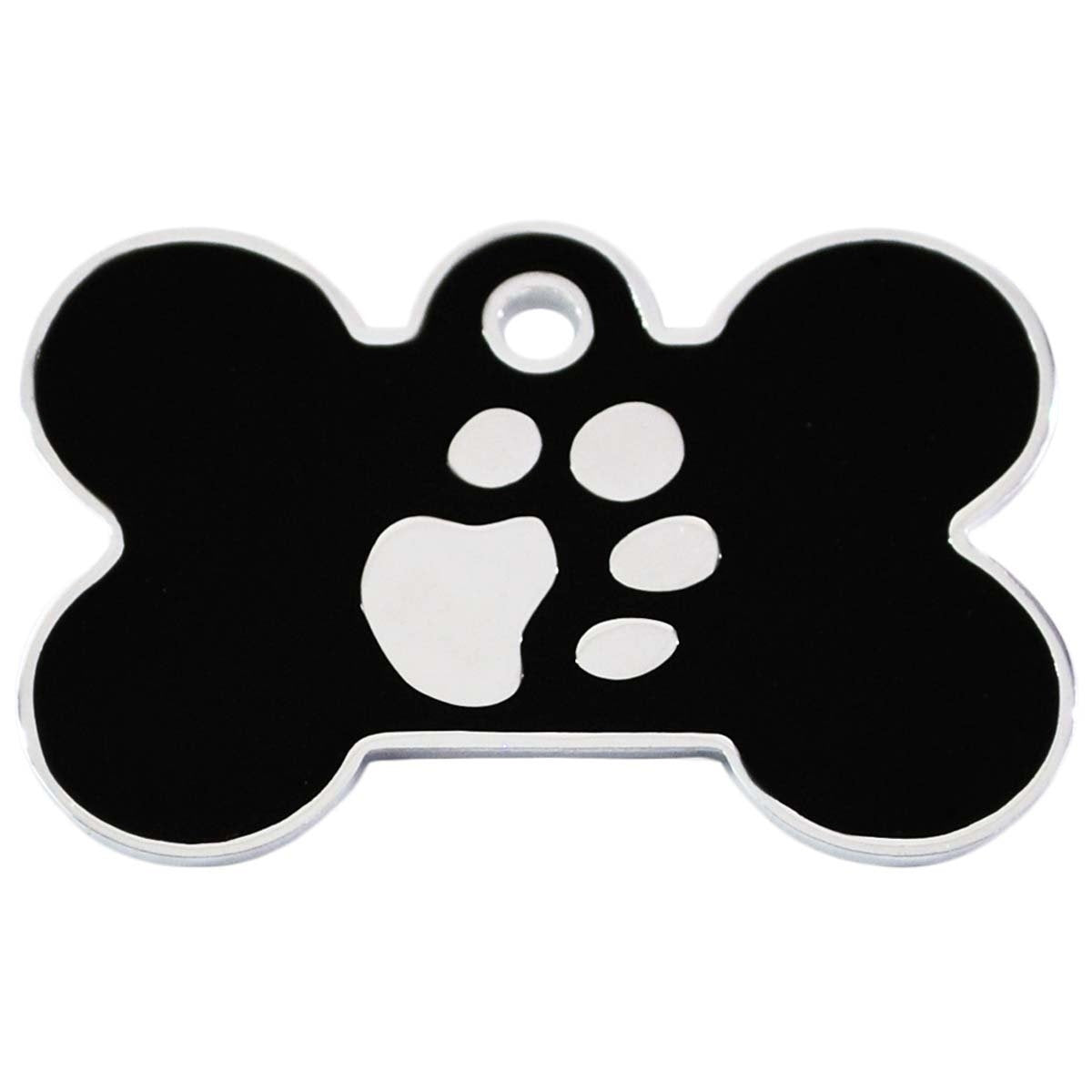 Medalion pentru caini Os Labute Silver Black Imac L - Animax