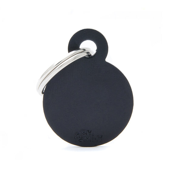 Medalion tag MyFamily Rotund S Aluminiu Black 5425 - Animax