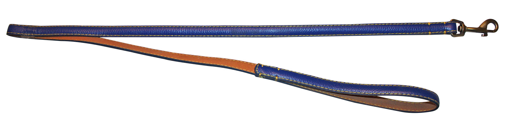 Lesa albastra din piele pentru caini Croci 1.5x120 cm - Animax