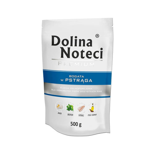 Hrana umeda pentru caini Dolina Noteci cu pastrav 500 g - Animax