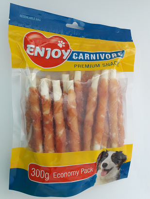 Recompense pentru caini Enjoy Carnivore Sticks cu pui 300 g - Animax