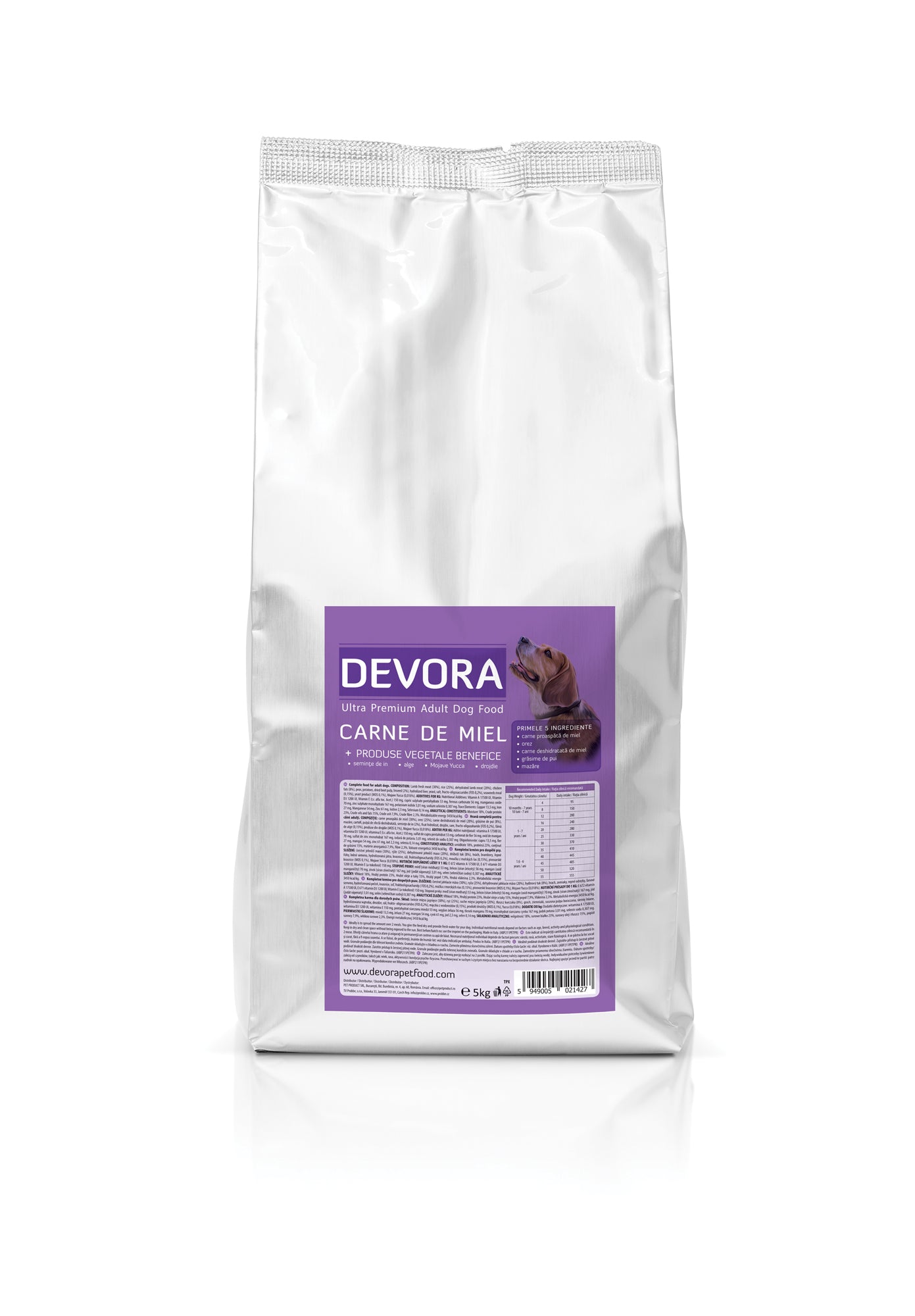 Hrana semi-umeda pentru caini Devora cu miel si orez 5 kg - Animax