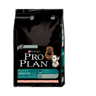 Hrana uscata pentru caini Pro Plan Puppy Sensitive cu somon 12 kg - Animax