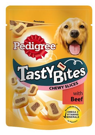 Recompense pentru caini Pedigree Tasty Bites Feliute Gumate 155gr - Animax