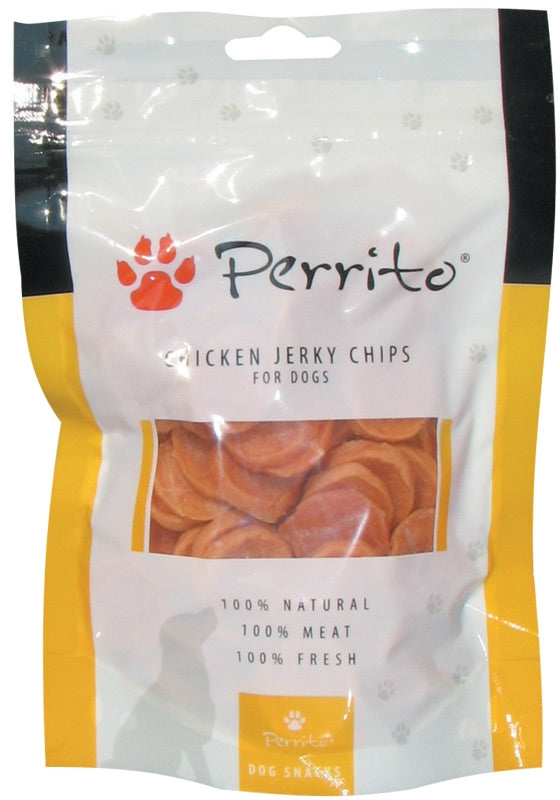 Recompense pentru caini Perrito Dog Chicken Jerky Chips 100g - Animax