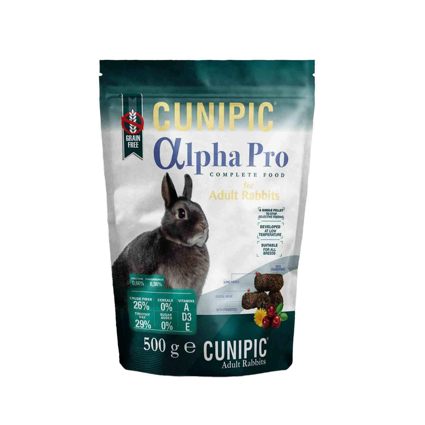 Hrana pentru iepuri Cunipic Alpha Pro 500g - Animax