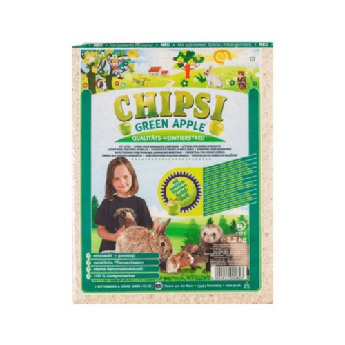 Asternut pentru rozatoare Chipsi Green Apple 60L 3.2kg - Animax