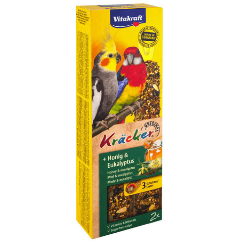 Batoane pentru Nimfa Vitakraft Kracker cu Miere si Eucalipt 180g - Animax