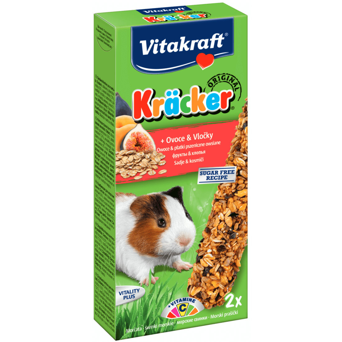 Batoane pentru porcusori de Guineea Vitakraft Fructe 112g - Animax