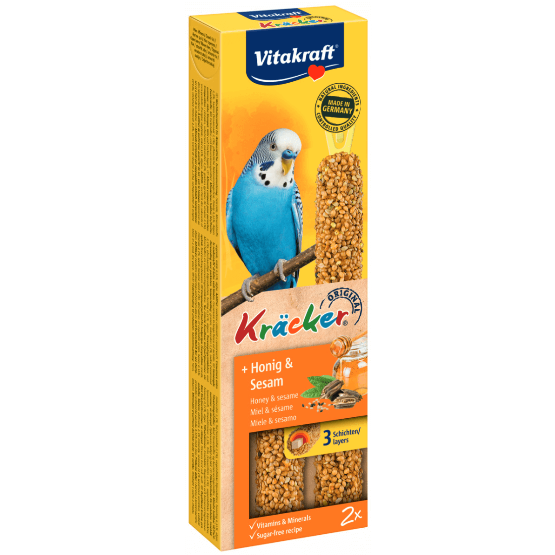 Baton pentru perusi Vitakraft Kracker Miere 60G - Animax