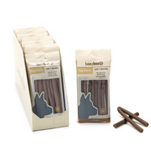 Recompense pentru caini Beeztees Snack Rulou Miel & Orez 150g - Animax