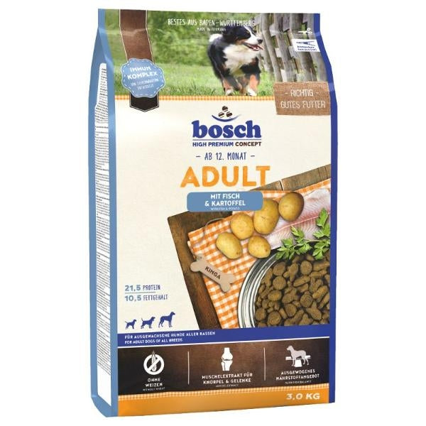 Hrana uscata pentru caini Bosch Adult cu peste si cartofi 3 kg - Animax
