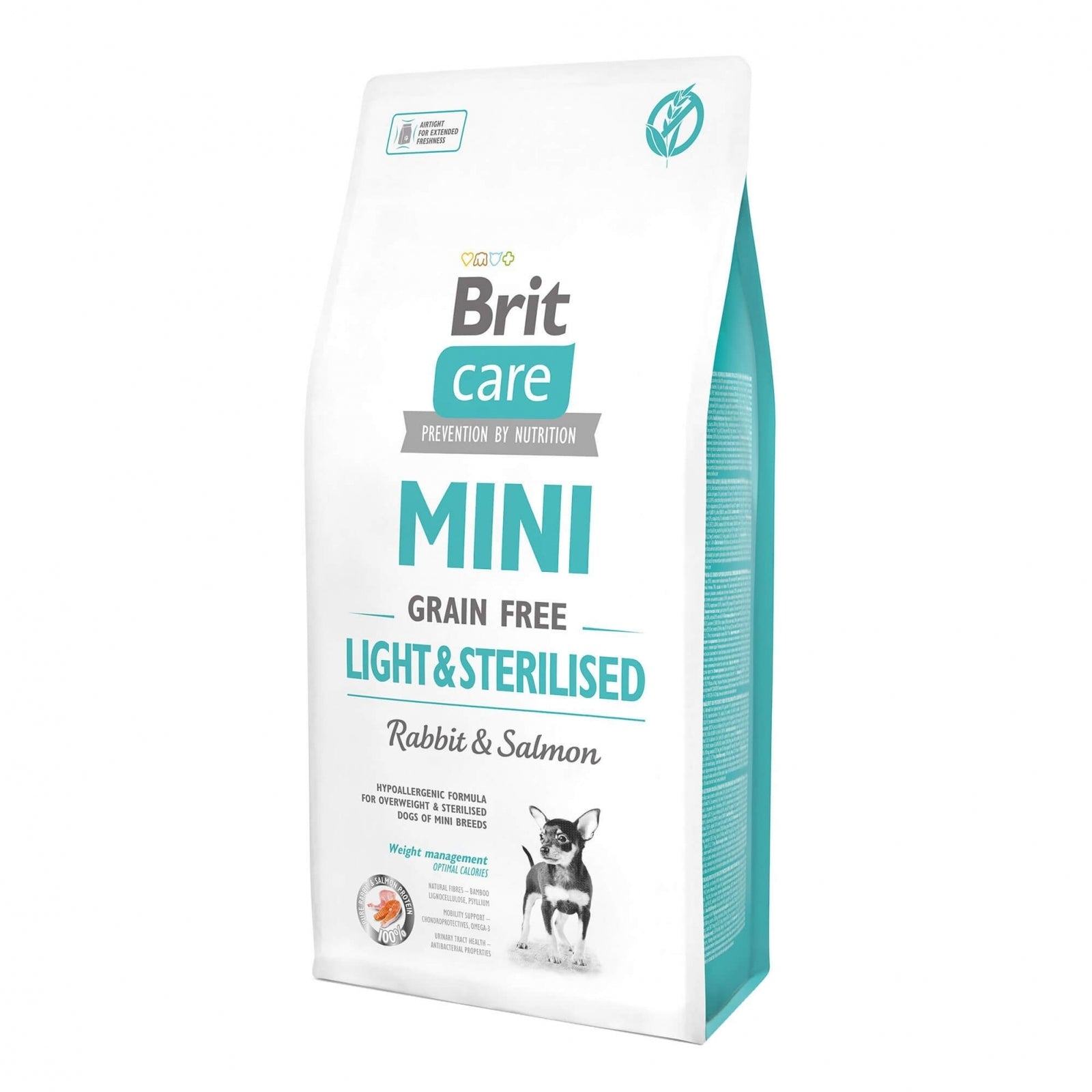 Hrana uscata pentru caini Brit Care Mini Grain Free Light & Sterilised 2kg - Animax
