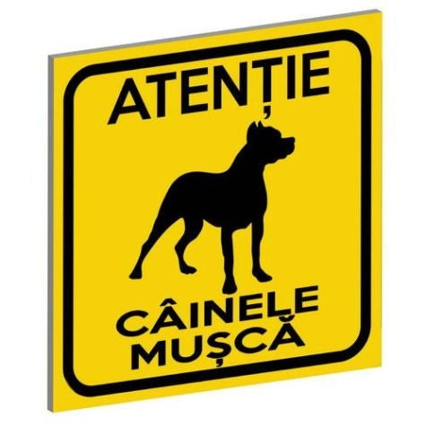 Pliant PVC Cainele Musca Galben Negru 15X15cm (Tip 6) - Animax