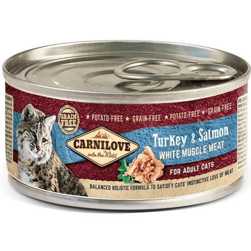 Hrana umeda pentru pisici Carnilove Cat Curcan&Somon 100g - Animax