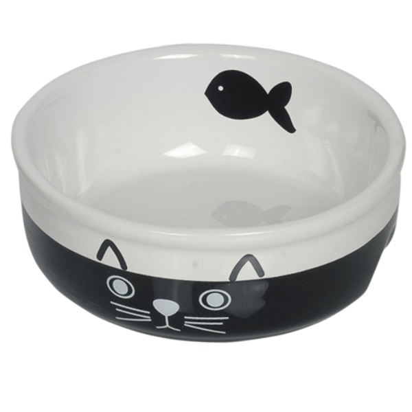 Castron ceramic pentru pisici Nobby Cat Face 250ml - Animax