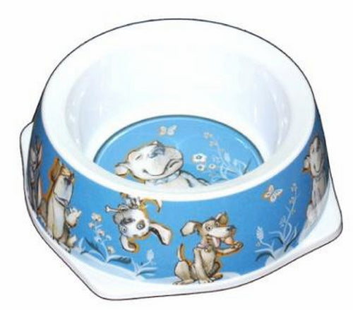 Castron albastru din melamina pentru caini 500 ml - Animax