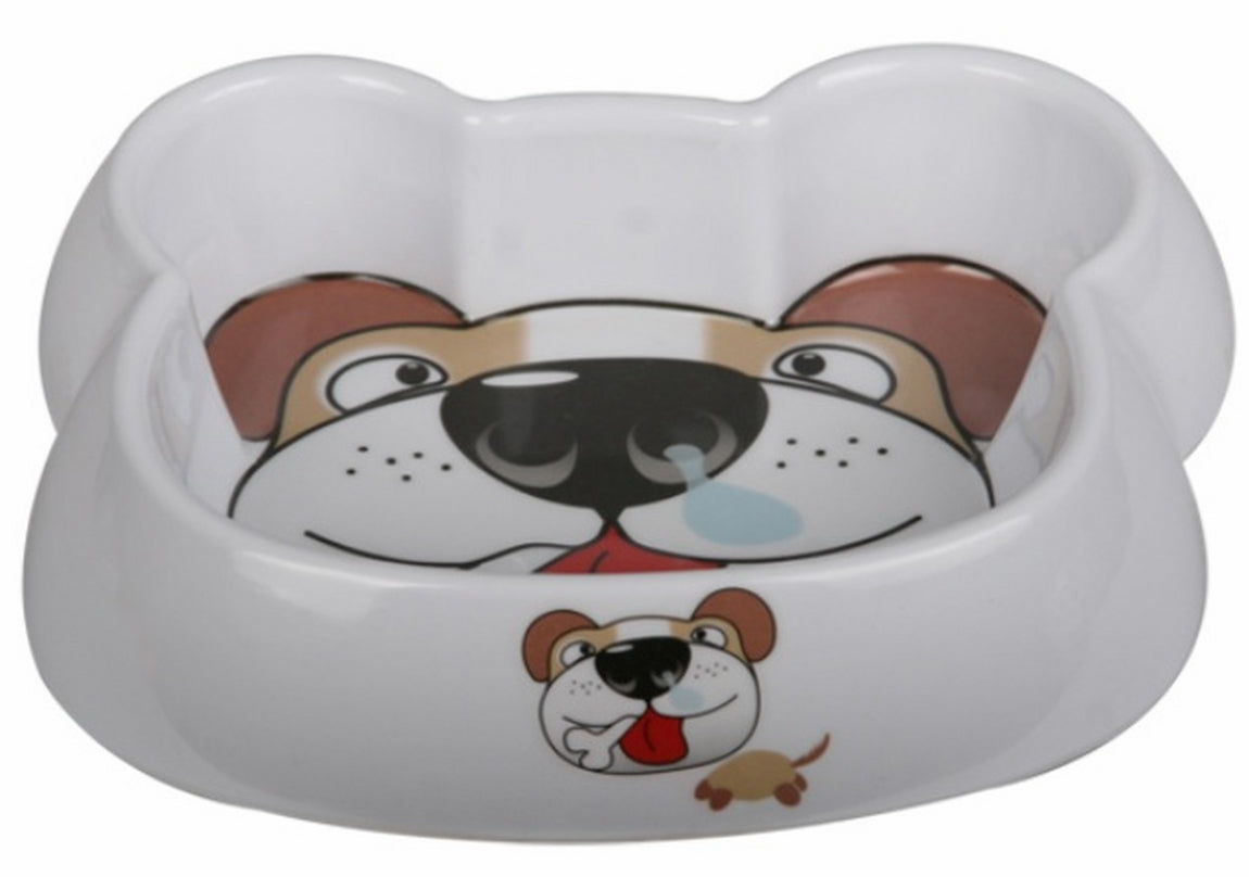 Castron din melamina pentru caini Dog Face 300 ml - Animax
