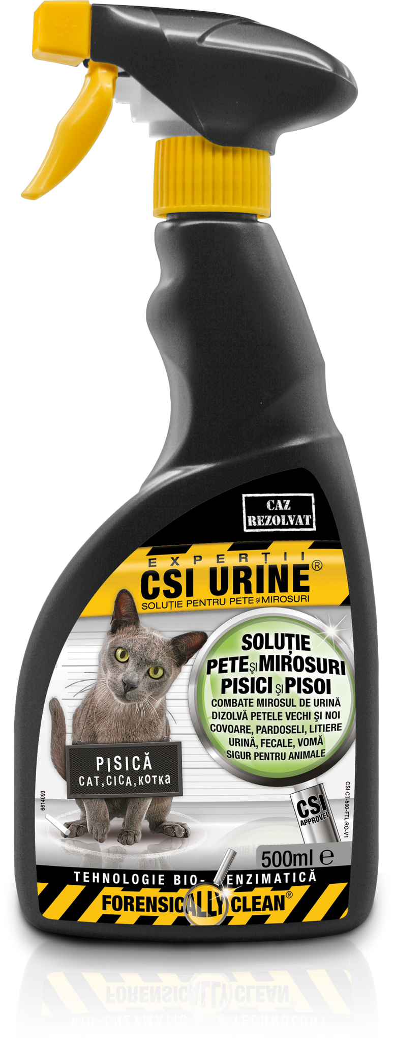 Solutie pentru pete si mirosuri CSI Urine Cat Spray 500 ml - Animax