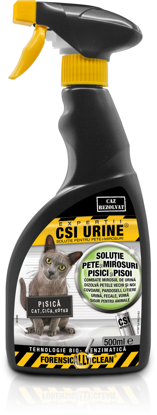 Solutie pentru pete si mirosuri CSI Urine Cat Spray 500 ml - Animax