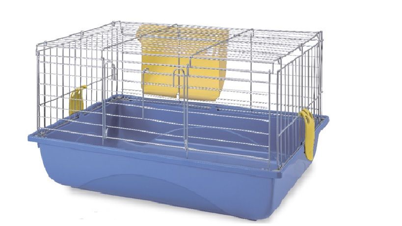 Cusca pentru iepuri Cavia Easy Blue 60.5x40.5x36 cm - Animax