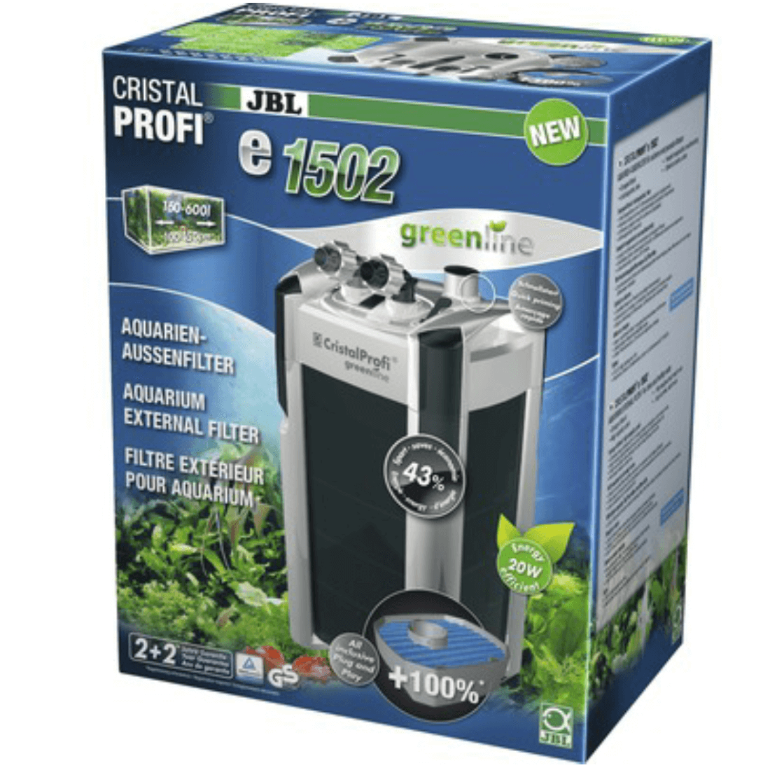 Filtru acvariu extern JBL CRISTAL PROFI E 1502 GREENLINE - Animax